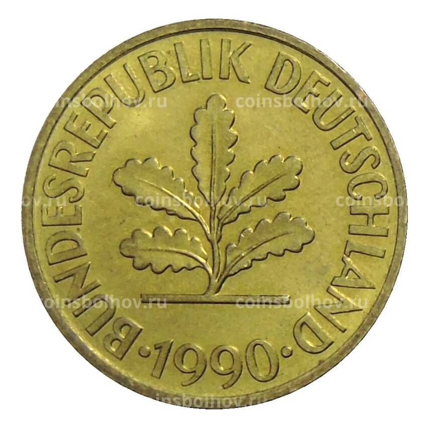 Монета 10 пфеннигов 1990 года G Германия
