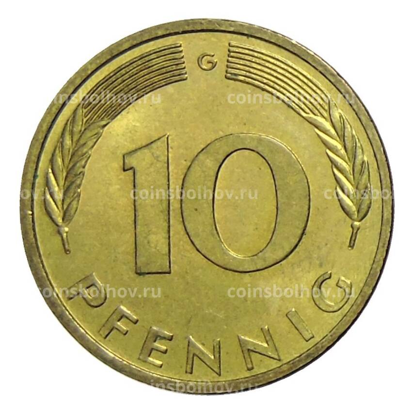 Монета 10 пфеннигов 1990 года G Германия (вид 2)