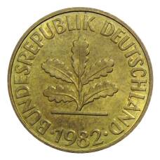 Монета 10 пфеннигов 1982 года D Германия (аверс)