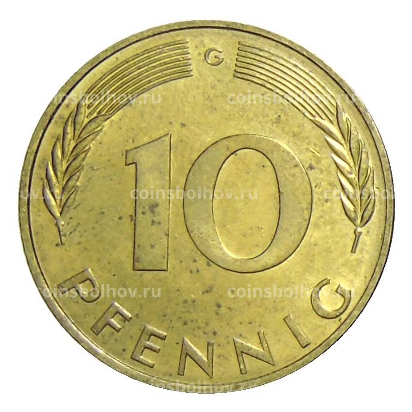 Монета 10 пфеннигов 1974 года G Германия (вид 2)