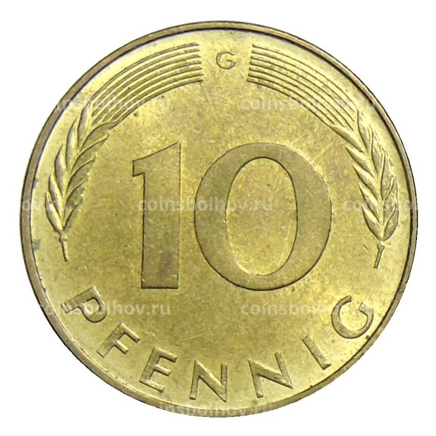 Монета 10 пфеннигов 1972 года G Германия (вид 2)