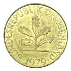 Монета 10 пфеннигов 1979 года J Германия (аверс)