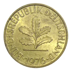 Монета 10 пфеннигов 1976 года F Германия (аверс)