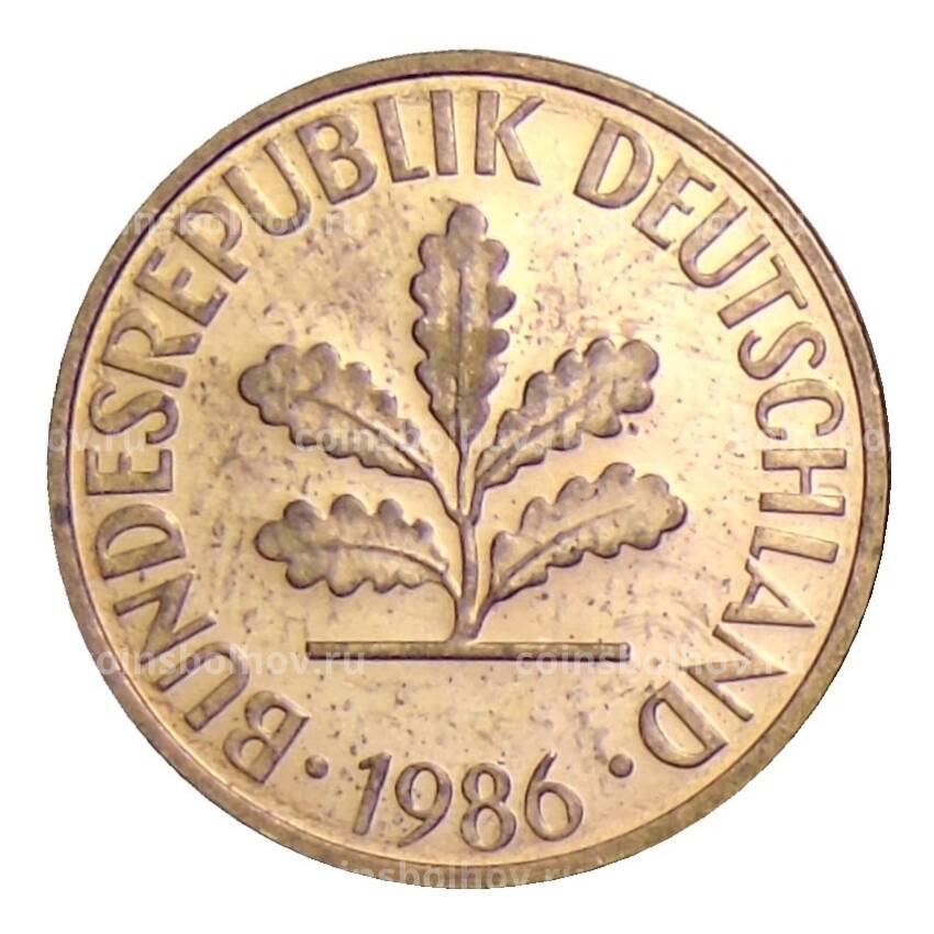 Монета 2 пфеннига 1986 года G Германия