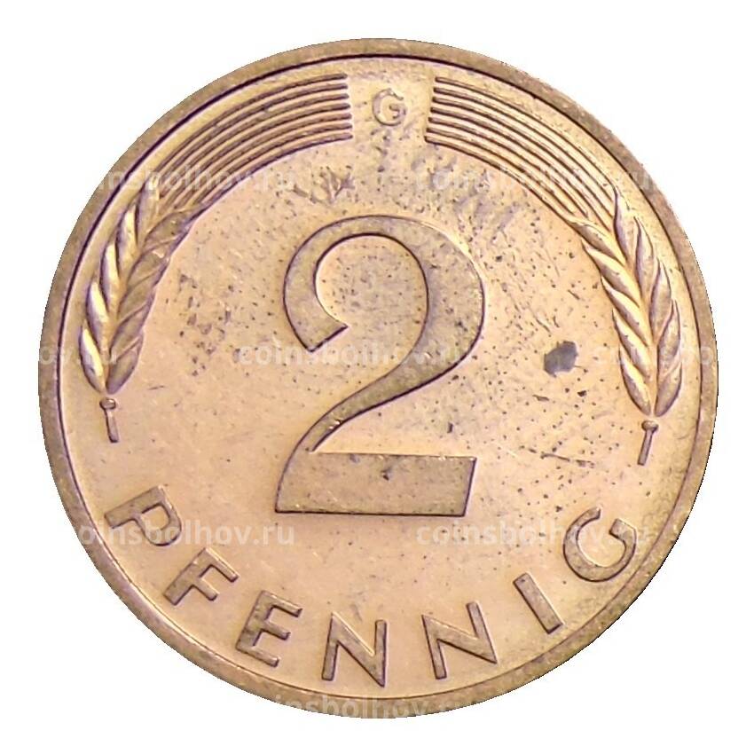 Монета 2 пфеннига 1986 года G Германия (вид 2)