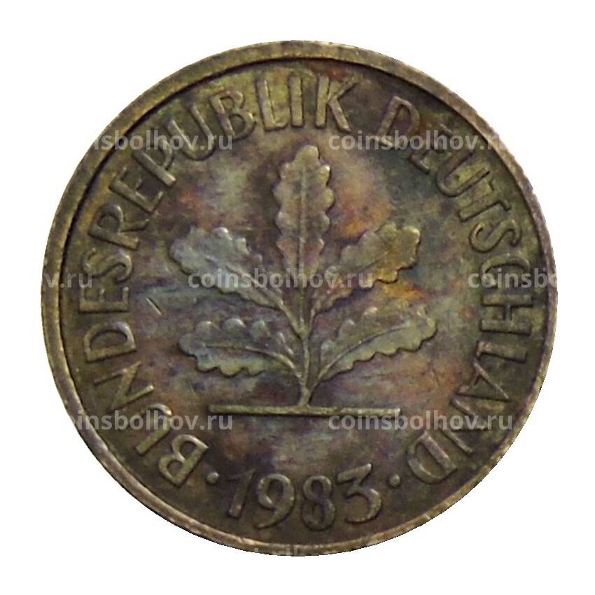 Монета 5 пфеннигов 1983 года F Германия
