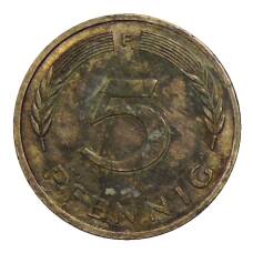 Монета 5 пфеннигов 1983 года F Германия (реверс)