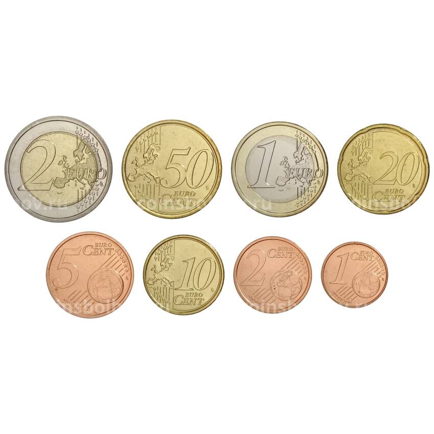 Набор монет евро 2008 года Италия (вид 2)