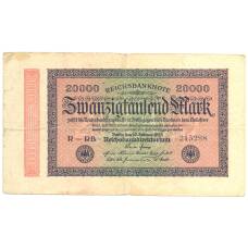 Банкнота 20000 марок 1923 года Германия