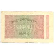Банкнота 20000 марок 1923 года Германия (реверс)