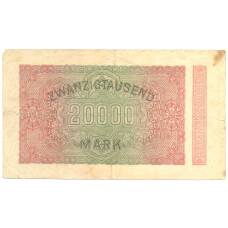 Банкнота 20000 марок 1923 года Германия (вид 2)