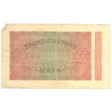 Банкнота 20000 марок 1923 года Германия (вид 2)