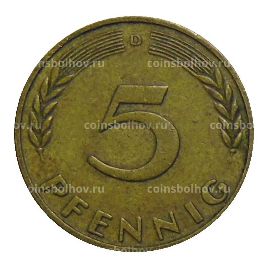 Монета 5 пфеннигов 1949 года D Германия (вид 2)