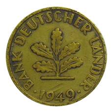 Монета 5 пфеннигов 1949 года G Германия (аверс)