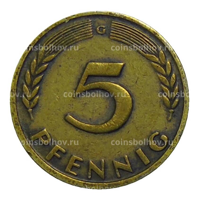 Монета 5 пфеннигов 1949 года G Германия (вид 2)