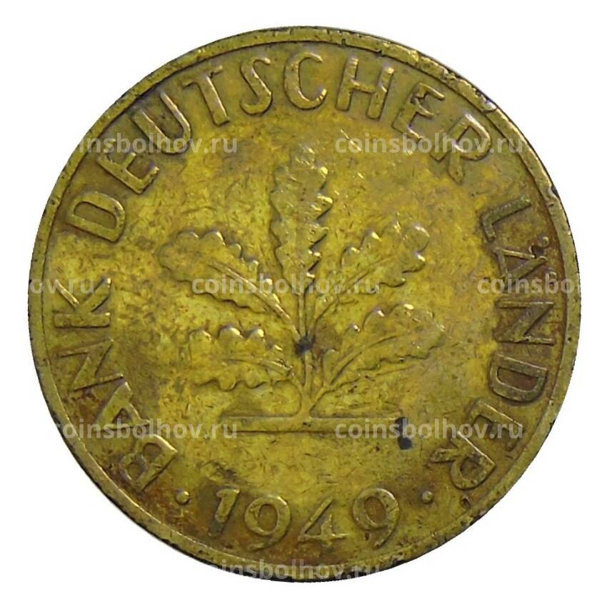 Монета 10 пфеннигов 1949 года D Германия