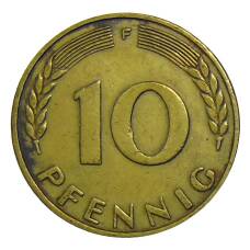 Монета 10 пфеннигов 1949 года F Германия (реверс)