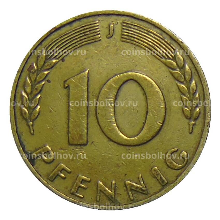 Монета 10 пфеннигов 1949 года J Германия (вид 2)