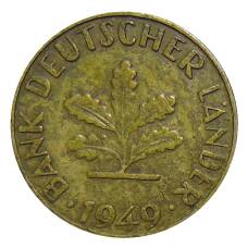 Монета 10 пфеннигов 1949 года J Германия (аверс)