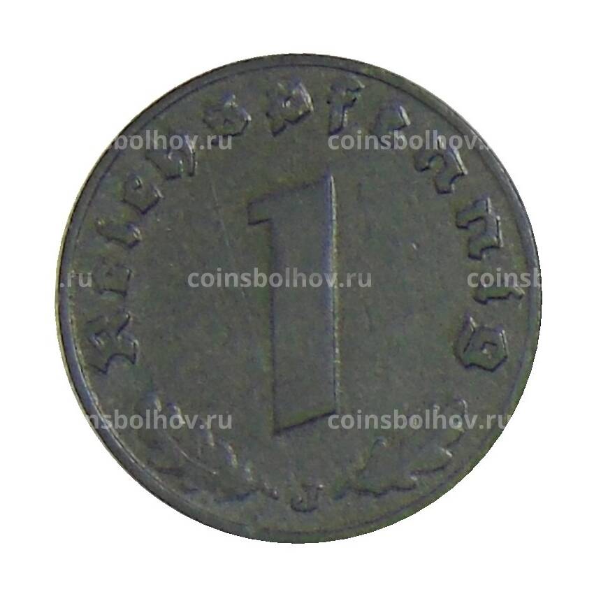 Монета 1 рейхспфенниг 1942 года J Германия (вид 2)