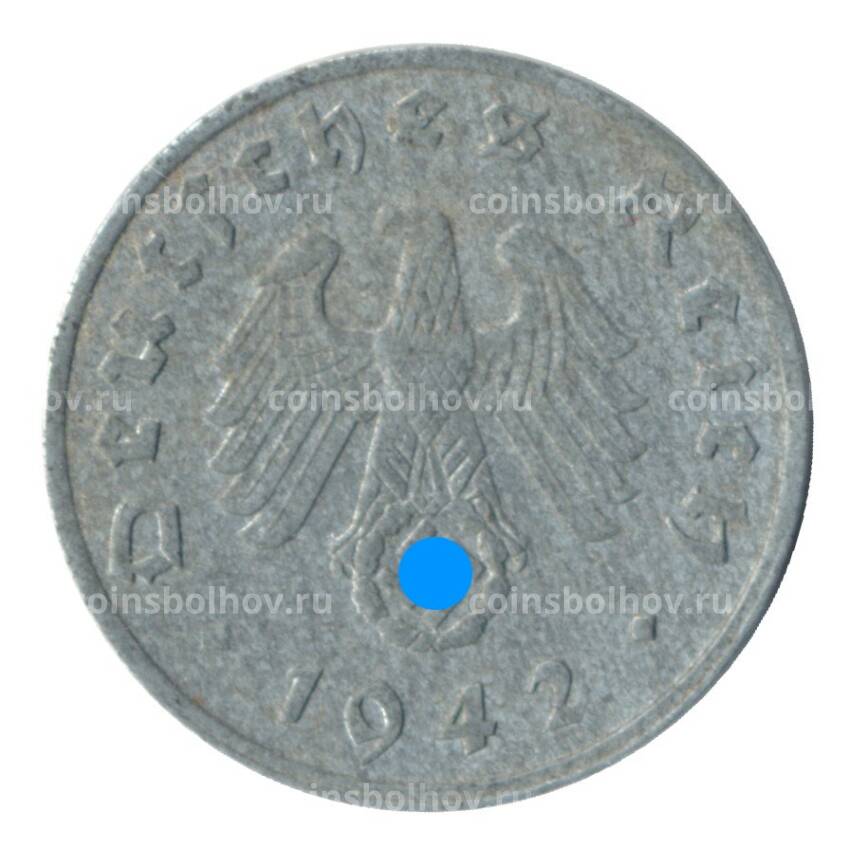 Монета 1 рейхспфенниг 1942 года J Германия