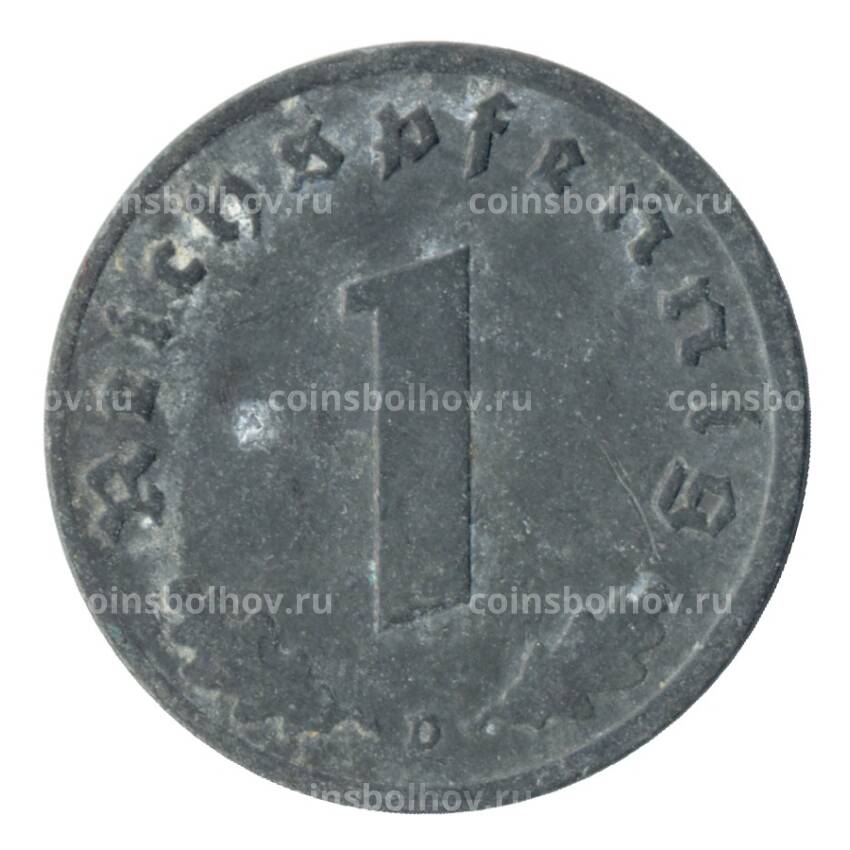 Монета 1 рейхспфенниг 1942 года D Германия (вид 2)