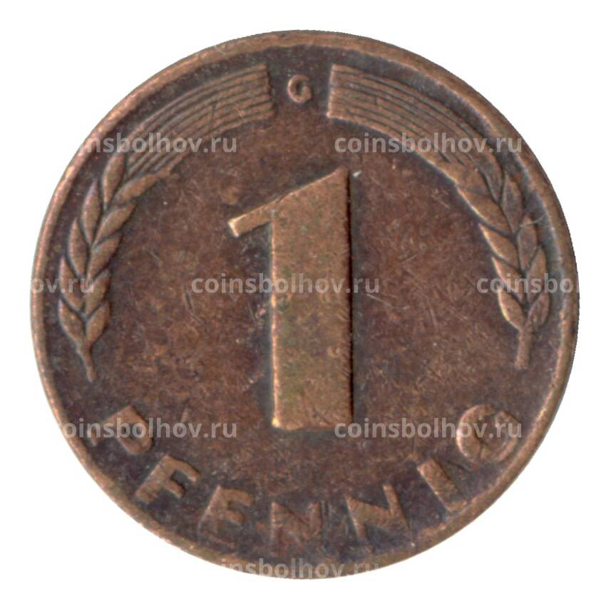 Монета 1 пфенниг 1948 года G Германия (вид 2)