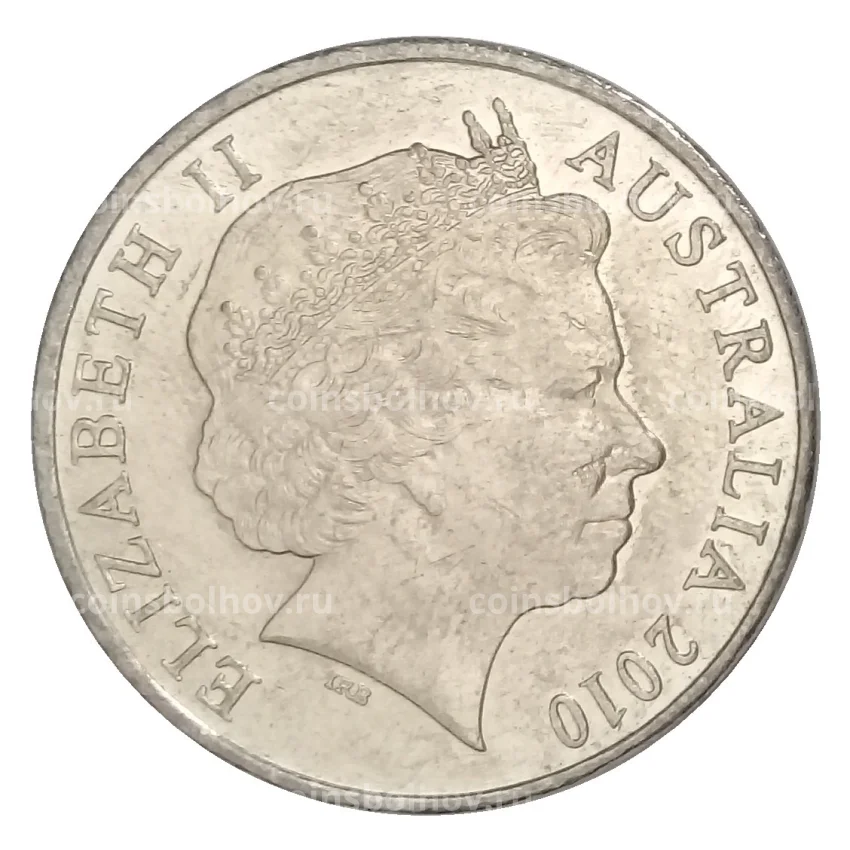 Монета 20 центов 2010 года Австралия