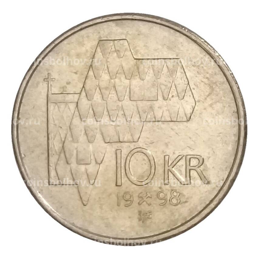 Монета 10 крон 1998 года Норвегия