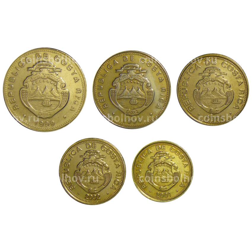 Набор монет Коста-Рика (вид 2)
