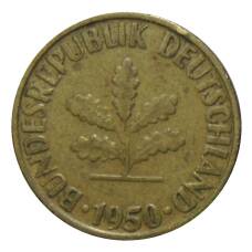 Монета 10 пфеннигов 1950 года G Германия (аверс)