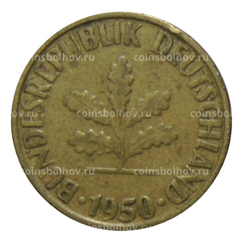 Монета 10 пфеннигов 1950 года G Германия