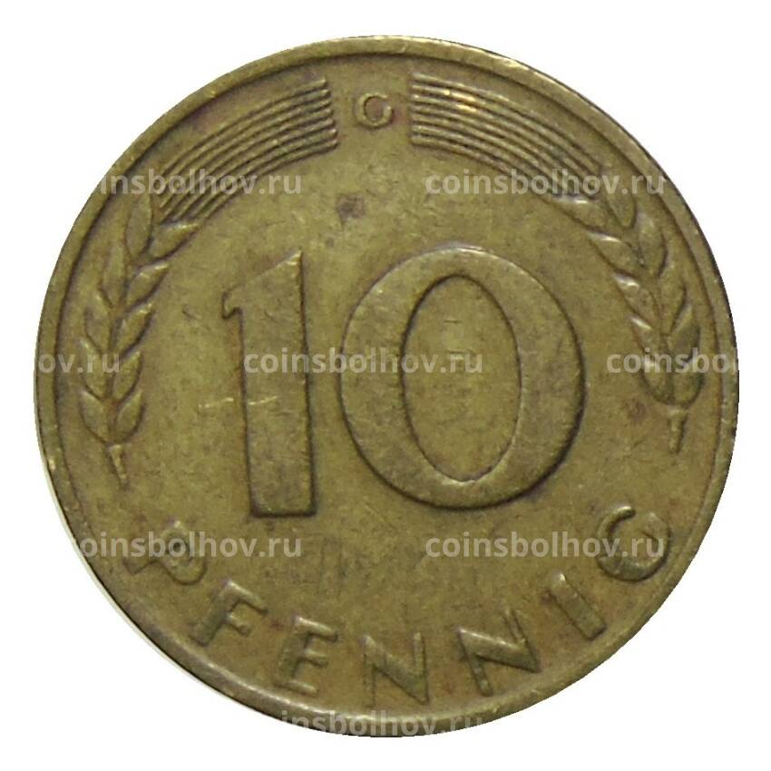 Монета 10 пфеннигов 1950 года G Германия (вид 2)