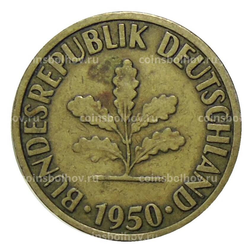 Монета 10 пфеннигов 1950 года F Германия