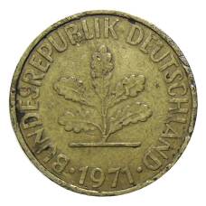 Монета 10 пфеннигов 1971 года F Германия (аверс)