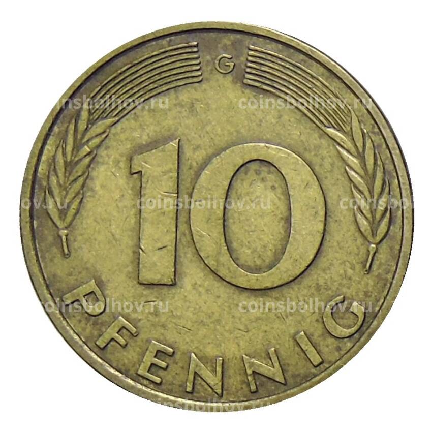 Монета 10 пфеннигов 1981 года G Германия (вид 2)