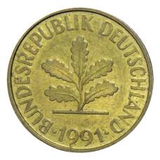 Монета 10 пфеннигов 1991 года А Германия (аверс)