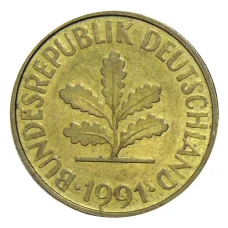 Монета 10 пфеннигов 1991 года А Германия (аверс)