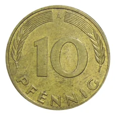 Монета 10 пфеннигов 1992 года А Германия (реверс)