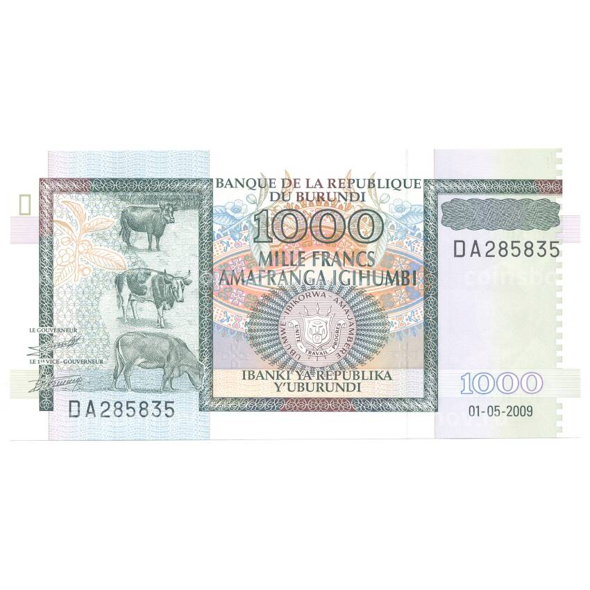 Банкнота 1000 франков 2009 года Бурунди