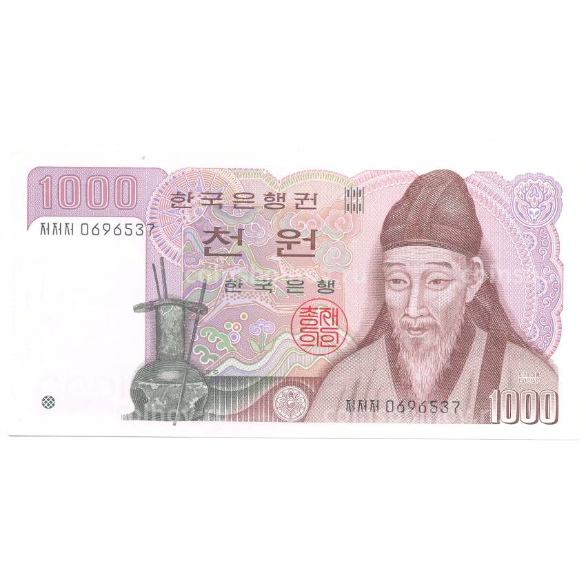 Банкнота 1000 вон 1983 года Южная Корея