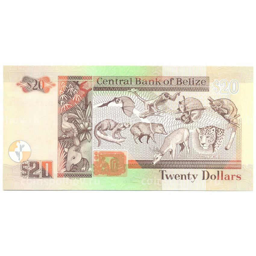 Банкнота 20 долларов 2017 года Белиз (вид 2)