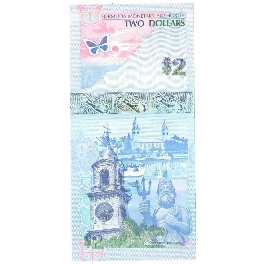 Банкнота 2 доллара 2009 года Бермудские острова (вид 2)