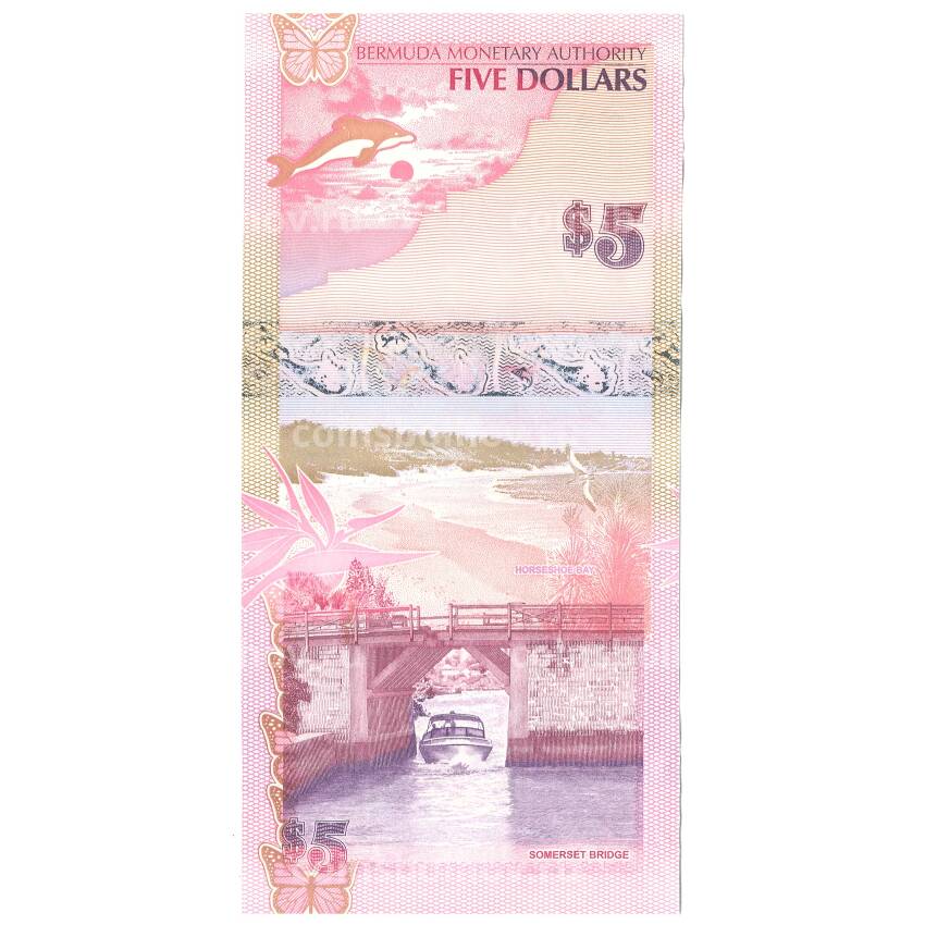 Банкнота 5 долларов 2009 года Бермудские острова (вид 2)