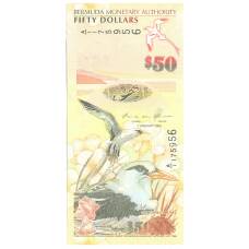 Банкнота 50 долларов 2009 года Бермудские острова