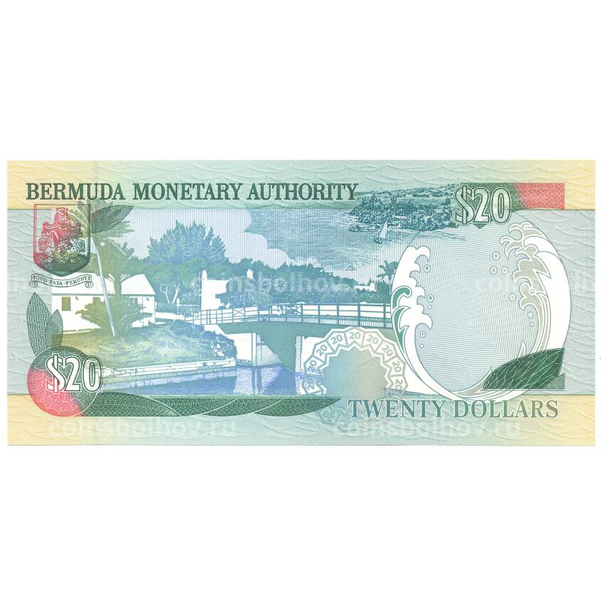 Банкнота 20 долларов 2000 года Бермудские острова (вид 2)