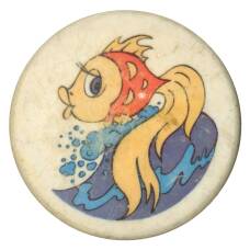 Значок Золотая рыбка