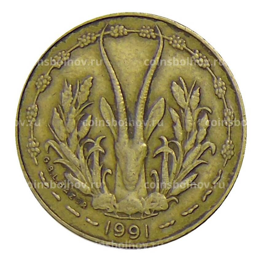Монета 5 франков 1991 года Западная Африка