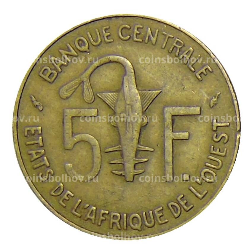 Монета 5 франков 1991 года Западная Африка (вид 2)