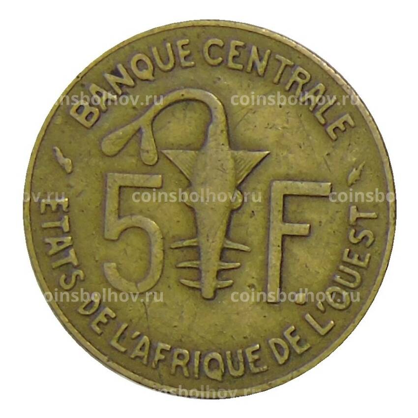 Монета 5 франков 1990 года Западная Африка (вид 2)